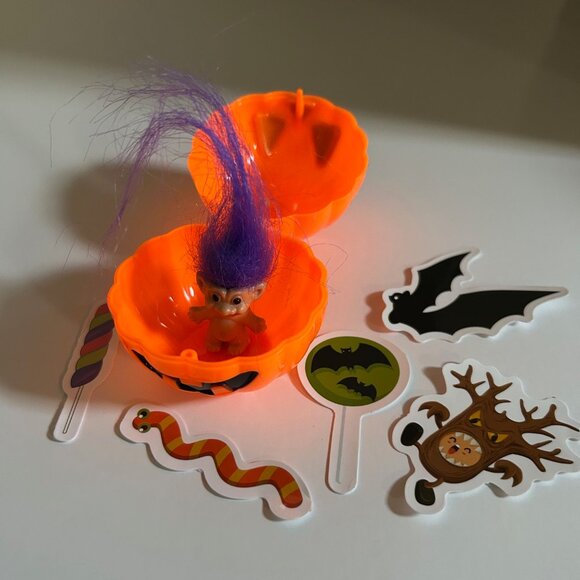 Halloween Pumpkin Troll Stickers Gift - Picture 1 of 2